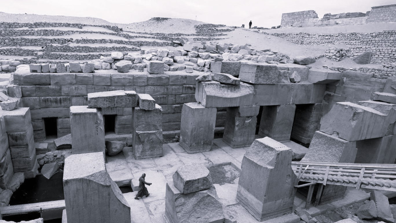 Excavations at a site.
