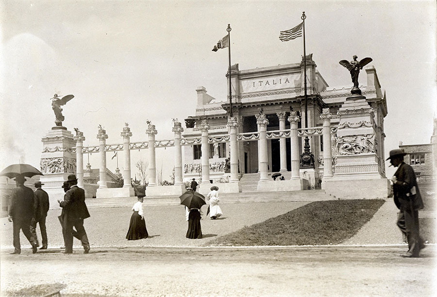 The Royal Italian Pavilion, St. Louis World’s Fair. Photo courtesy Missouri History Museum, St. Louis.