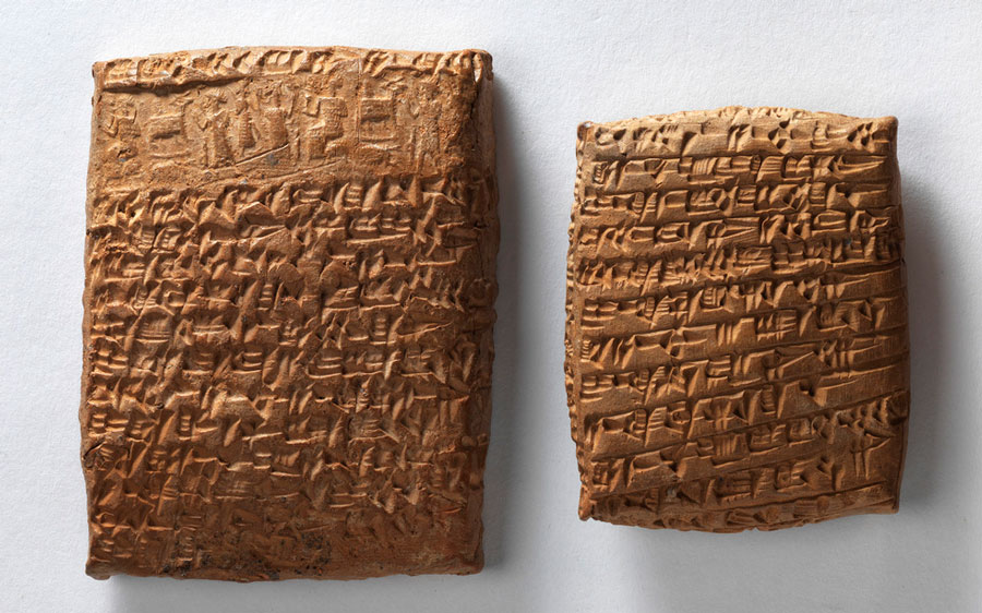 Two cuneiform tablets.
