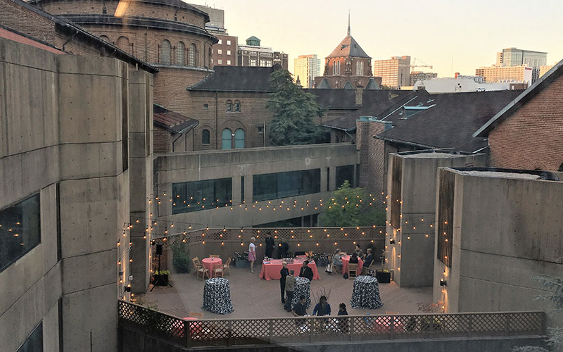 Rooftop Terrace Reception Scene.